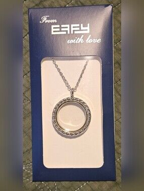 🌴Effy Shiny Silver Rope-Edge Circle Pendant Necklace